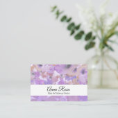 *~* Chic Popular Blume Blue Lavendel Wasserfarbe Visitenkarte (Stehend Vorderseite)