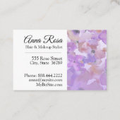 *~* Chic Popular Blume Blue Lavendel Wasserfarbe Visitenkarte (Rückseite)