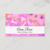 *~* Chic Popular Floral Lavendel Pink Wasserfarbe Visitenkarte (Vorderseite)