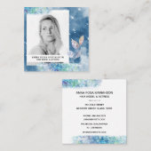 *~* Chic Popular Hair Model Acress FOTO Stars Quadratische Visitenkarte (Vorne/Hinten)