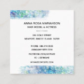 *~* Chic Popular Hair Model Acress FOTO Stars Quadratische Visitenkarte (Rückseite)