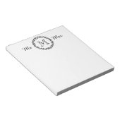 CHIC POST-IT-NOTE_"Herr und Frau" WHITE/WHITE Notizblock (angewinkelt)