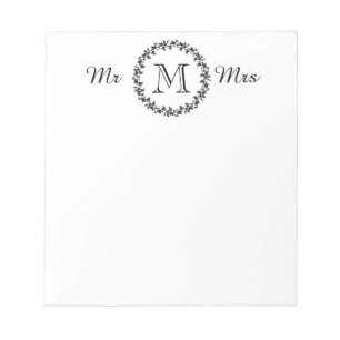 CHIC POST-IT-NOTIZ_"Herr und Frau" WEISS/WEISS Notizblock