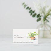 Chic Potted Herb Parsley Coriander Ernennung Visitenkarte (Stehend Vorderseite)