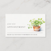 Chic Potted Herb Parsley Coriander Ernennung Visitenkarte (Vorderseite)