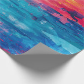 Chic Premium Whimsical Monogram Junggeselinnen-Abs Geschenkpapier (Ecke)