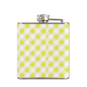 Chic Preppy Gingham Muster Monogramm Flachmann (Rückseite)
