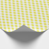 Chic Preppy Gingham Muster Monogramm Geschenkpapier (Ecke)