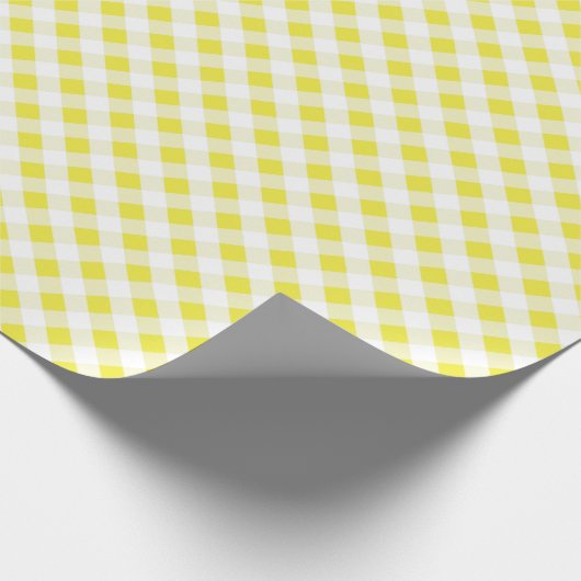 Chic Preppy Gingham Muster Monogramm Geschenkpapier (Ecke)