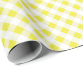 Chic Preppy Gingham Muster Monogramm Geschenkpapier (Rolleneckpunkt)