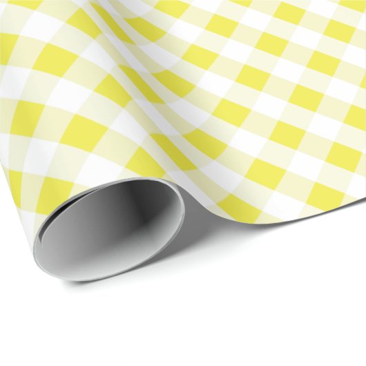 Chic Preppy Gingham Muster Monogramm Geschenkpapier (Rolleneckpunkt)
