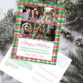 Chic Preppy Karierte Weihnachten Custom 4 Foto Col