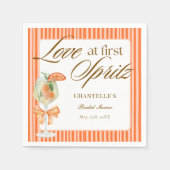 Chic Preppy-Liebe im ersten Spritz-Brautparty Serviette (Vorderseite)