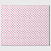 Chic Preppy Pink Marine Gingham Muster Monogramm Geschenkpapier (Flach)