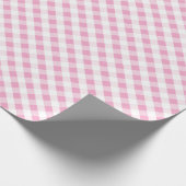Chic Preppy Pink Marine Gingham Muster Monogramm Geschenkpapier (Ecke)