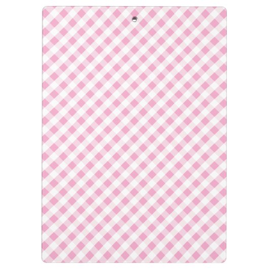 Chic Preppy Pink Marine Gingham Muster Monogramm Klemmbrett (Rückseite)
