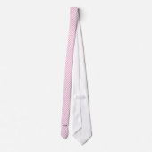 Chic Preppy Pink Marine Gingham Muster Monogramm Krawatte (Rückseite)