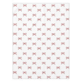 Chic Preppy Red Bow Pattern Spring Summer Elegant Tischdecke (Vorderseite)