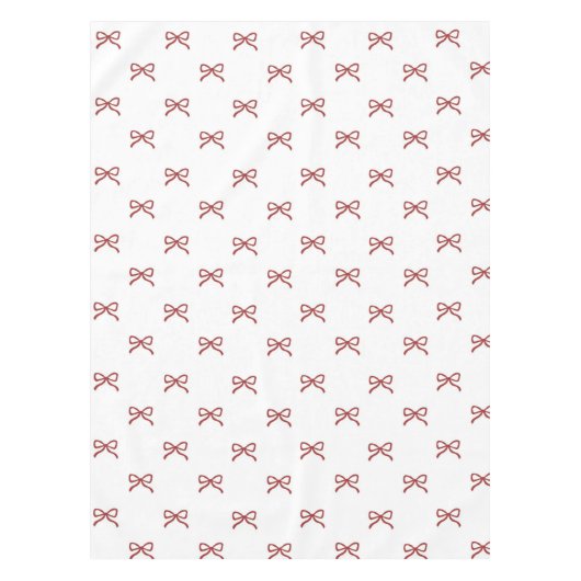 Chic Preppy Red Bow Pattern Spring Summer Elegant Tischdecke (Vorderseite)