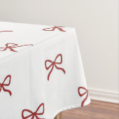 Chic Preppy Red Bow Pattern Spring Summer Elegant Tischdecke (Beispiel)