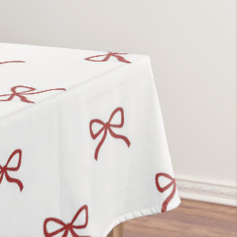 Chic Preppy Red Bow Pattern Spring Summer Elegant Tischdecke