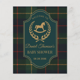 Chic Preppy Teddy Bear Baby Shower Flyer