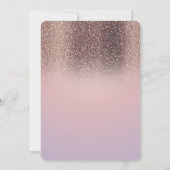 Chic Princess Crown Glitzer Geburtstag Einladung (Rückseite)