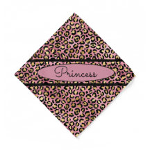 Chic Princess Pink Leopard Skin Pattern Pet Hund