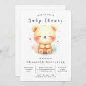 Chic Printable Bear Baby Dusche Einladung (Vorne/Hinten)