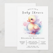 Chic Printable Duck Baby Duck Einladung (Vorne/Hinten)