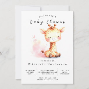 Chic Printable Giraffe Baby Dusche Einladung