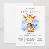 Chic Printable Giraffe Baby Dusche Einladung (Vorne/Hinten)