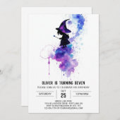 Chic Printable Wizardry Birthday Einladung (Vorne/Hinten)