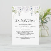 Chic Probe Dinner Night Before Greenery Floral Einladung (Stehend Vorderseite)