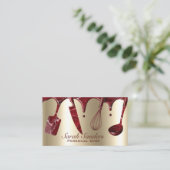 Chic Professional Personal Chef Catering Gold   Visitenkarte (Stehend Vorderseite)