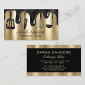 Chic Professional Personal Chef Catering Gold   Visitenkarte (Vorne/Hinten)