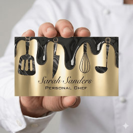 Chic professioneller persönlicher Koch Catering Go Visitenkarte