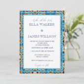 Chic Psychedelic Summer Einladung (Stehend Vorderseite)