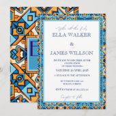 Chic Psychedelic Summer Einladung (Vorne/Hinten)