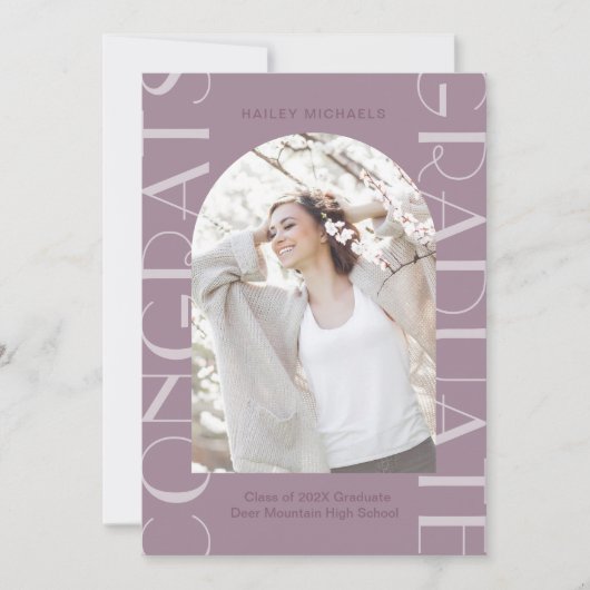 Chic Pum Two Foto Abschluss Einladung (Vorderseite)