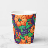 Chic Pumpkin Custom Halloween Paper Cups Pappbecher (Links)
