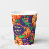 Chic Pumpkin Custom Halloween Paper Cups Pappbecher (Vorderseite)
