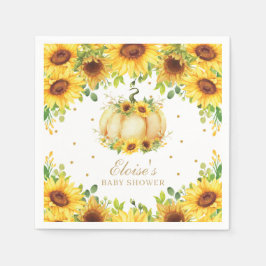 Chic Pumpkin Sonnenblume Geburtstagsparty Baby Dus Serviette