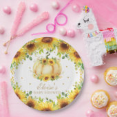 Chic Pumpkin Sonnenblume Kinderdusche Geburtstagsp Pappteller (Party)