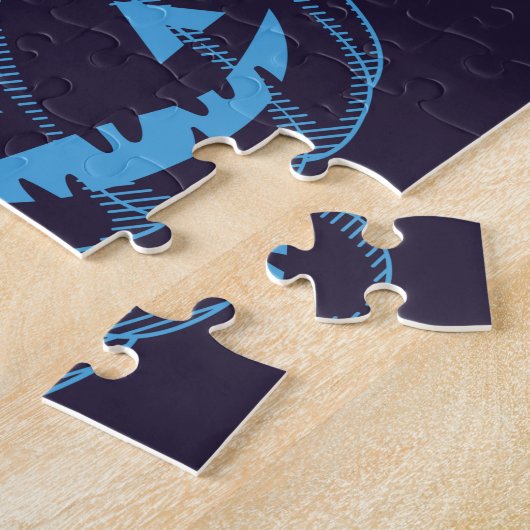 Chic Pumpkins Bats Halloween Name Puzzle (Seite)