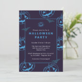 Chic Pumpkins Halloween-Party Einladung (Stehend Vorderseite)