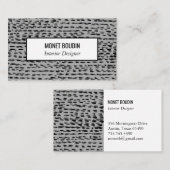 Chic Punkte schwarz graue minimale Visitenkarte (Vorne/Hinten)