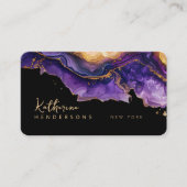 Chic Purple Agate gold glitter marble Professional Visitenkarte (Vorderseite)