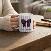 Chic Purple Bow Feminine Name Mug Kaffeetasse
