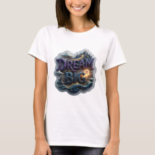 Chic Purple DREAM BIG Custom-T-Shirt T-Shirt
